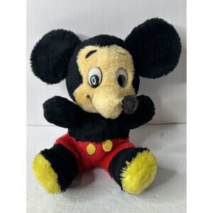 Vintage Mickey Mouse Walt Disney 9" Ground Nutshells Plush Stuffed Animal